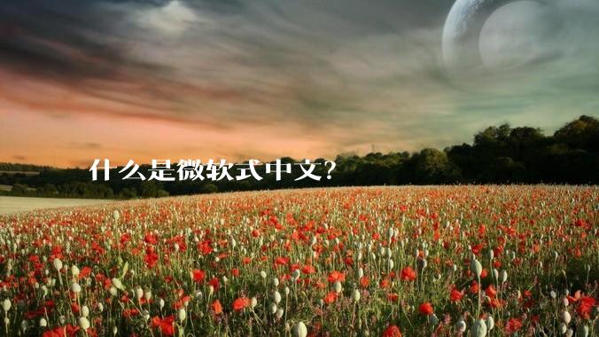 什么是微软式中文？